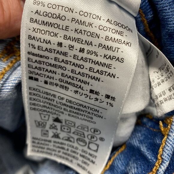 Levi Stratus & Co Blue Wedgie Button Fly Ankle Jean Size 28 - Picture 6 of 7